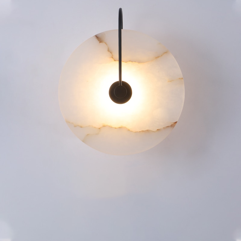 Applique LED de luxe avec finition en marbre pour un intérieur élégant