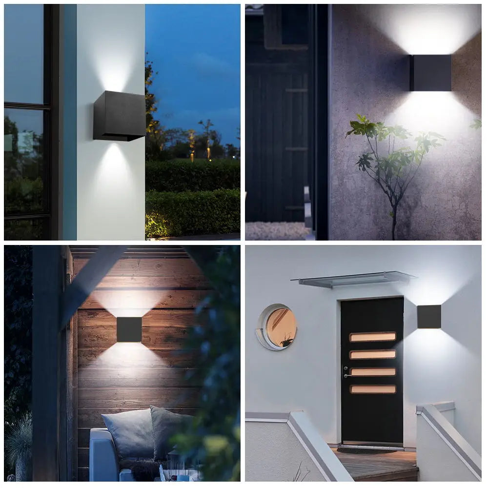 Applique murale LED géométrique pour extérieur