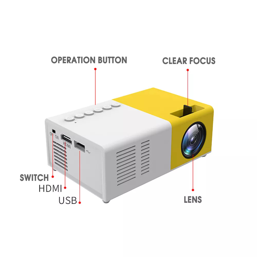 UltraLite™ Mini Projecteur – Compact, Portable & Haute Définition