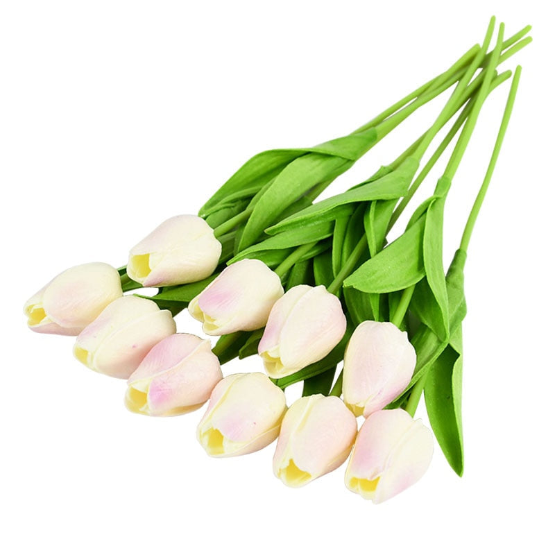 Bouquet de tulipes artificielles, décoration (10 pièces)