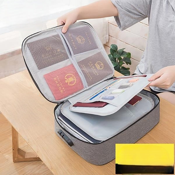 Boîte de rangement de documents étanche et verrouillable