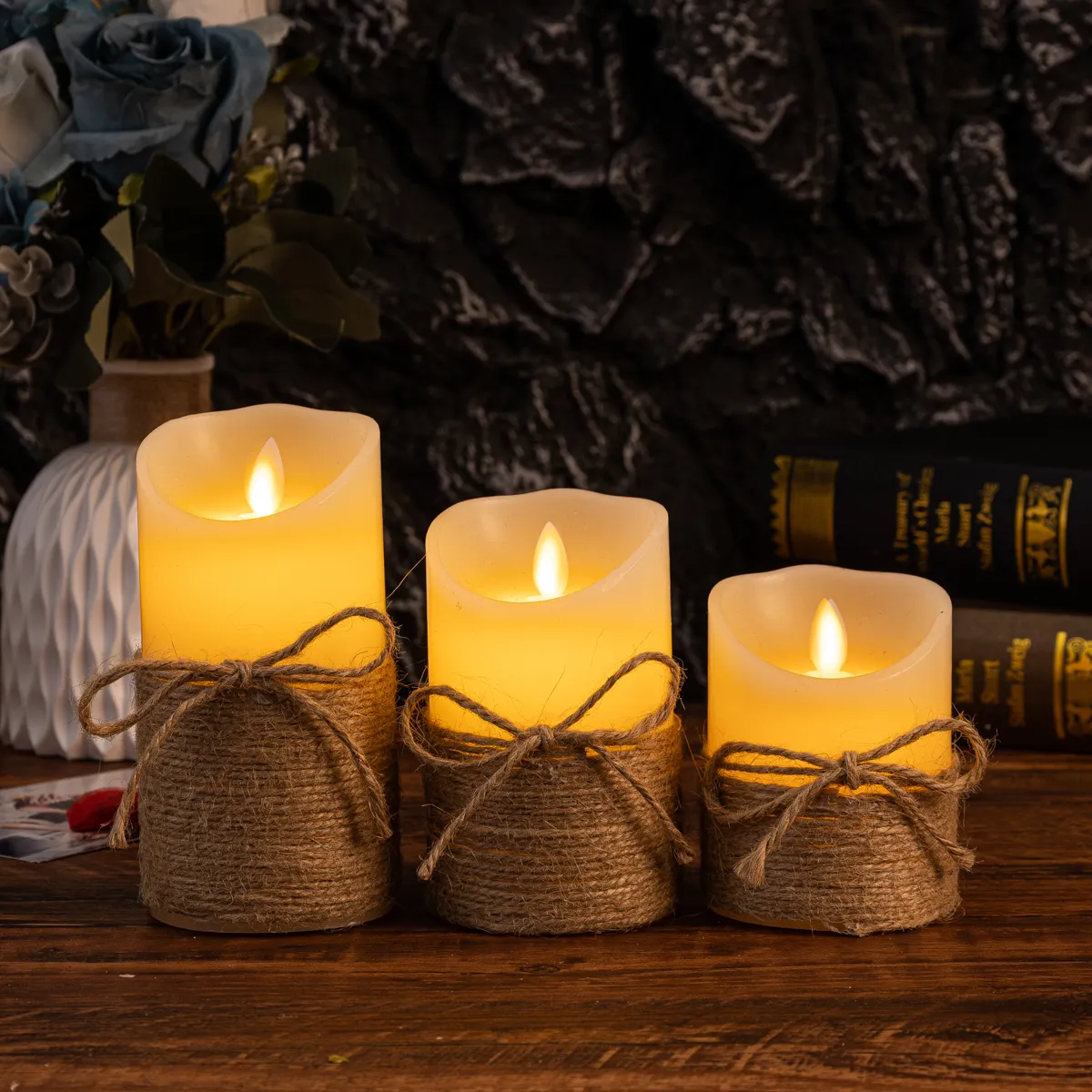 Bougies LED sans flamme avec éclairage chaud – décoration d'ambiance et sécurisée