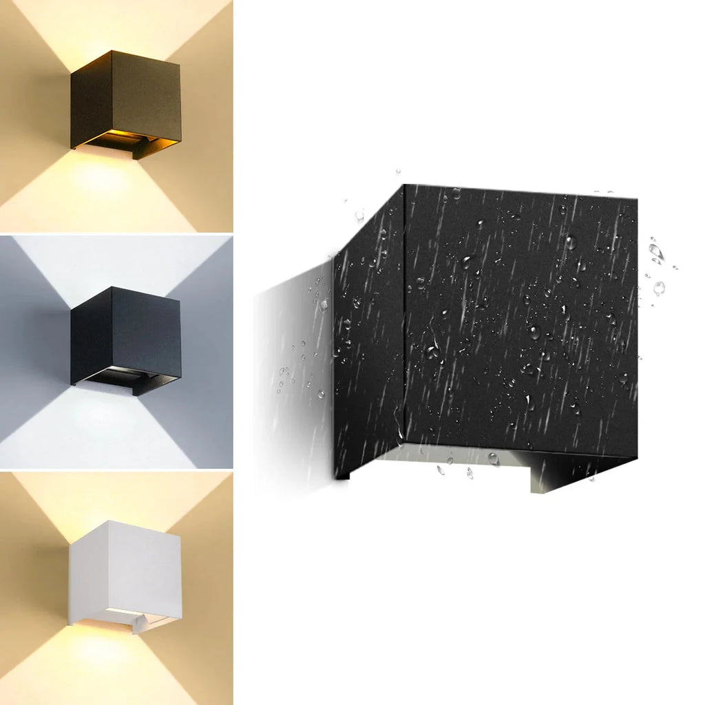 Applique murale LED géométrique pour extérieur