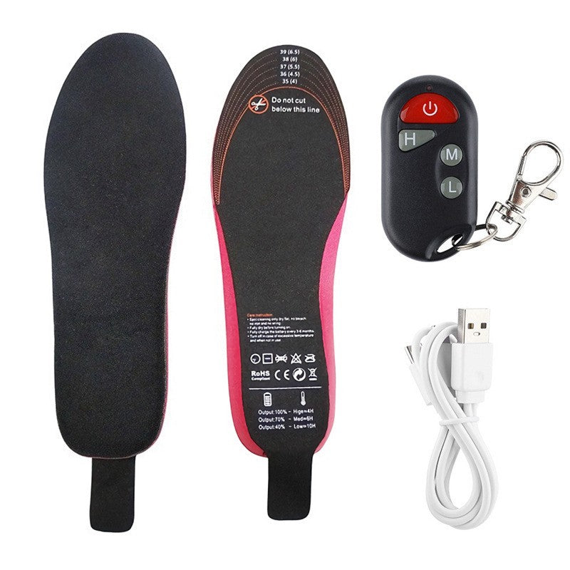 Semelles Chauffantes Unisexes avec Chaleur Sans Fil Rechargeable