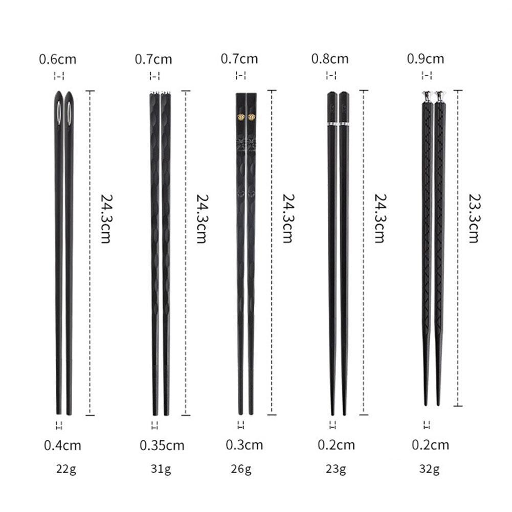 DineLux – Ensemble de baguettes luxueuses avec des designs raffinés (5 paires)