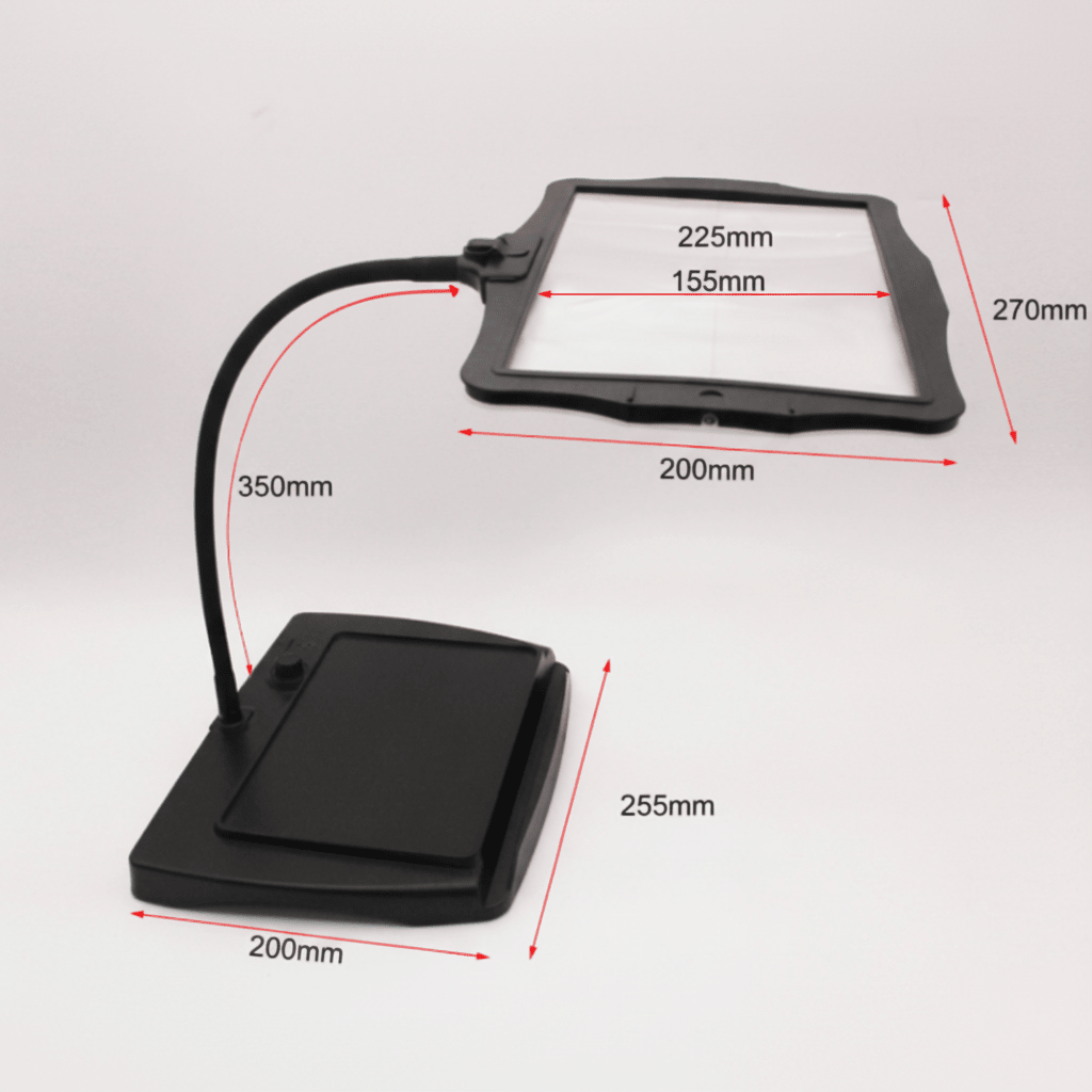 VISIONCRAFT - Loupe de table LED 3x avec bras flexible pour un travail de précision, la lecture et des tâches de création détaillées
