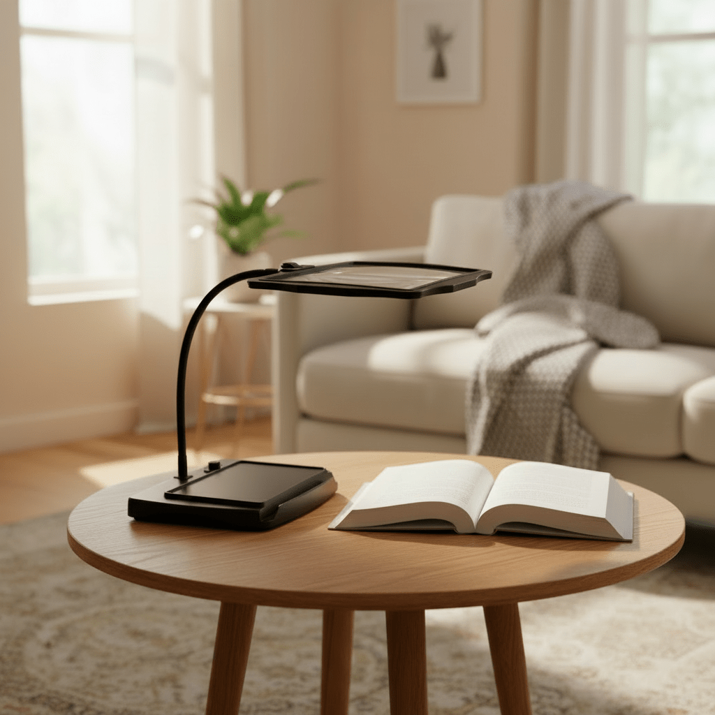 VISIONCRAFT - Loupe de table LED 3x avec bras flexible pour un travail de précision, la lecture et des tâches de création détaillées