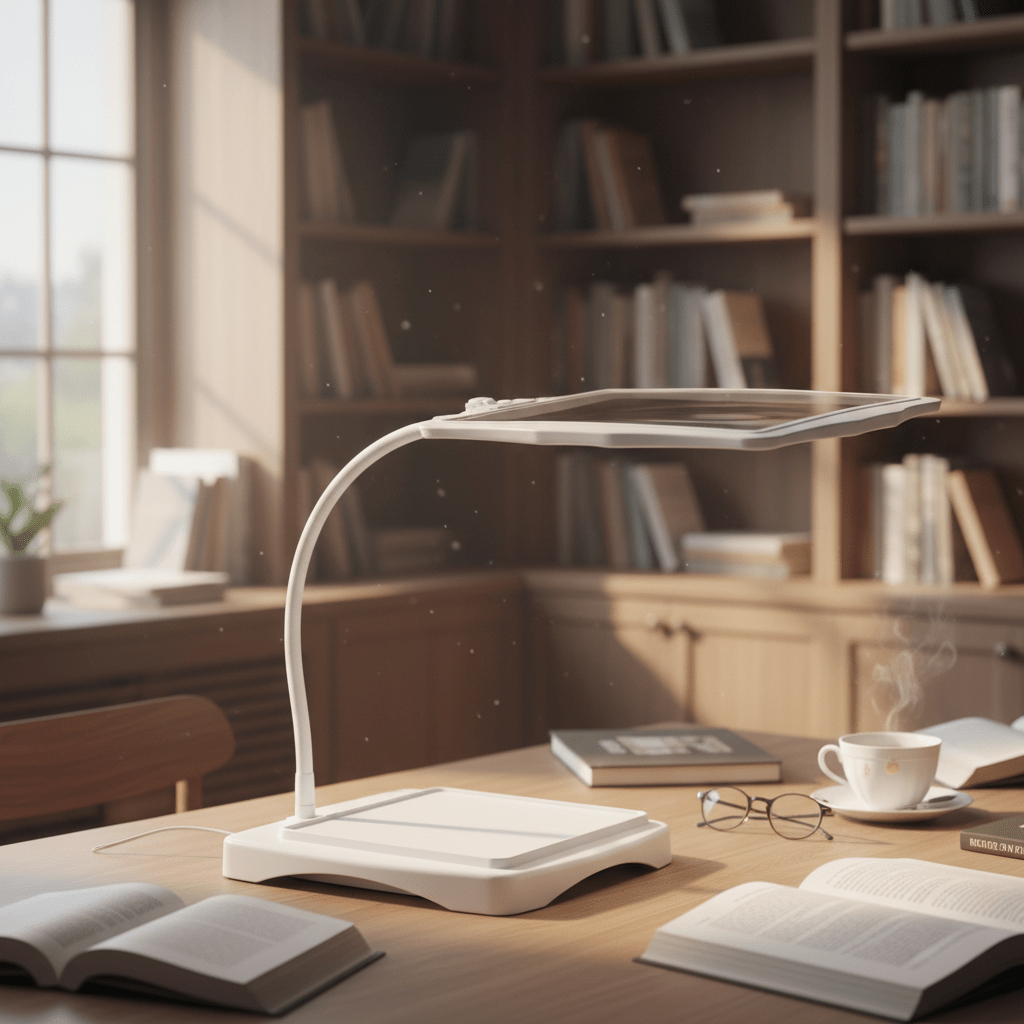 VISIONCRAFT - Loupe de table LED 3x avec bras flexible pour un travail de précision, la lecture et des tâches de création détaillées