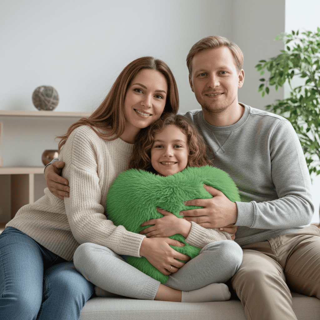 HUGNEST – Coussin en fausse fourrure en forme de cœur pour des espaces de vie chauds et modernes
