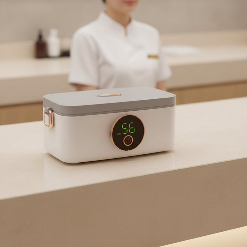 FOODWARM - Boîte à lunch électrique sans fil avec batterie de 16000mAh et 5 niveaux de chauffage