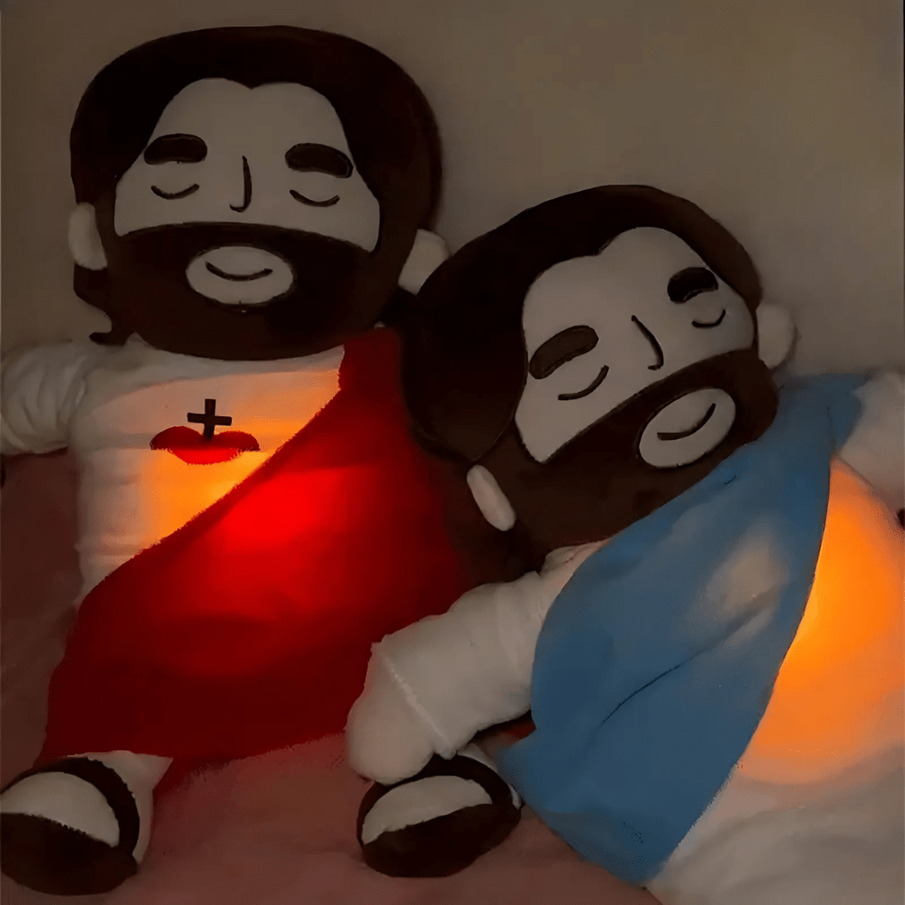 FAITHREST – Peluche apaisante de Jésus pour un sommeil paisible