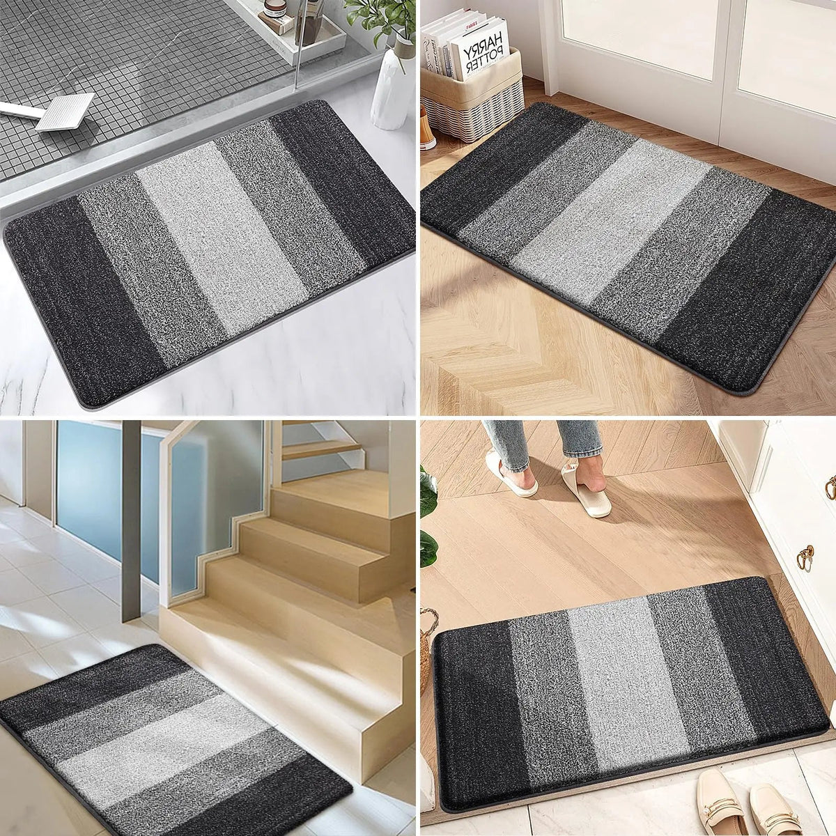 Tapis de sol lavable pour les entrées avec un design absorbant l'eau