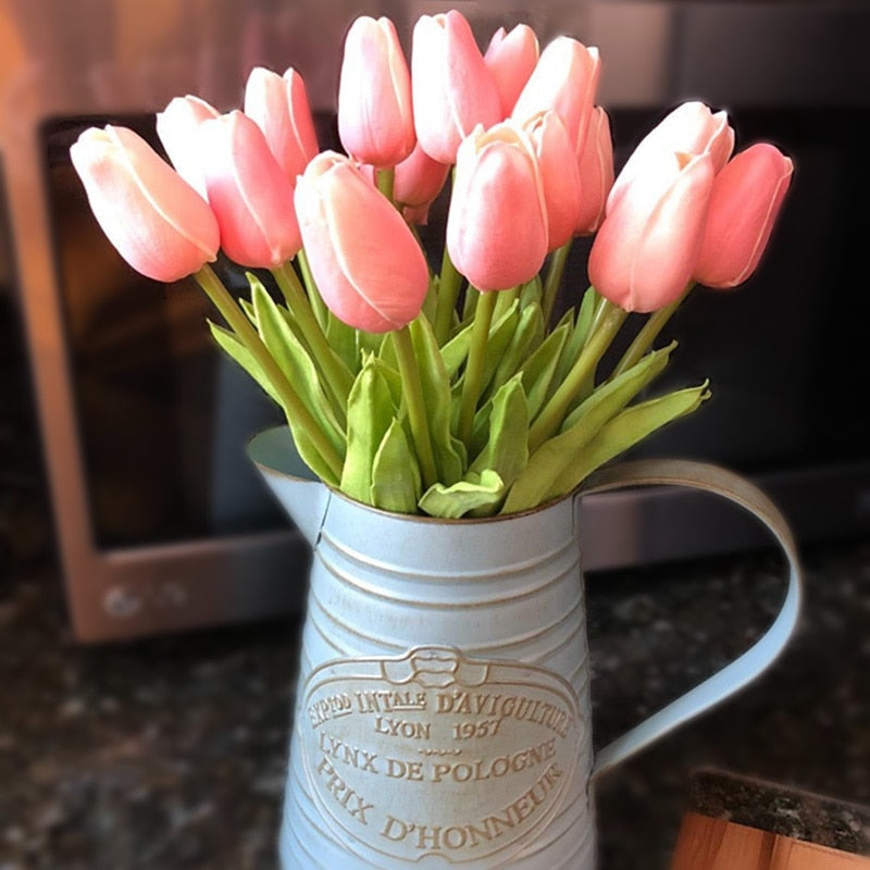 Bouquet de tulipes artificielles, décoration (10 pièces)