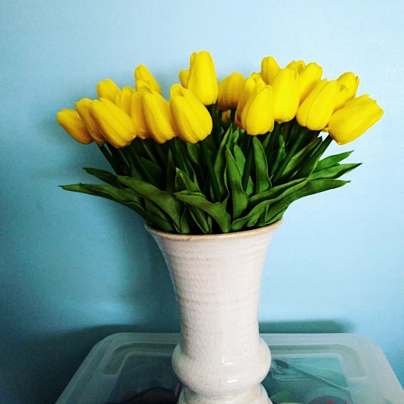 Bouquet de tulipes artificielles, décoration (10 pièces)