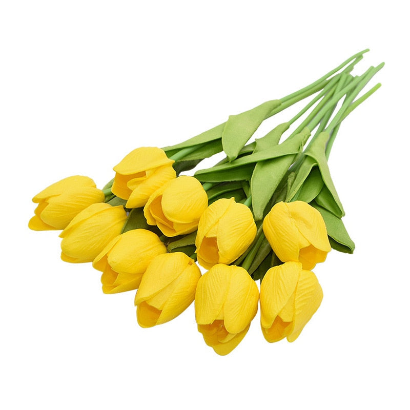 Bouquet de tulipes artificielles, décoration (10 pièces)