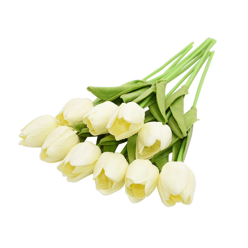 Bouquet de tulipes artificielles, décoration (10 pièces)