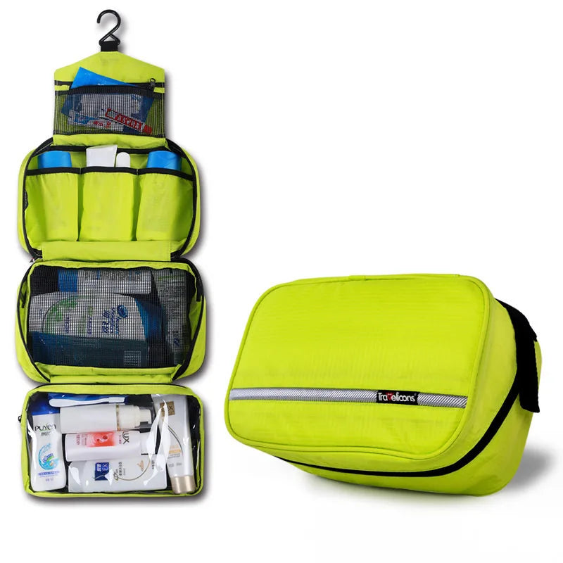 Travelior MaxPack Grande Trousse de Toilette Imperméable pour Hommes & Femmes | Trousse de Voyage | Design Robuste & Grande Capacité de Rangement