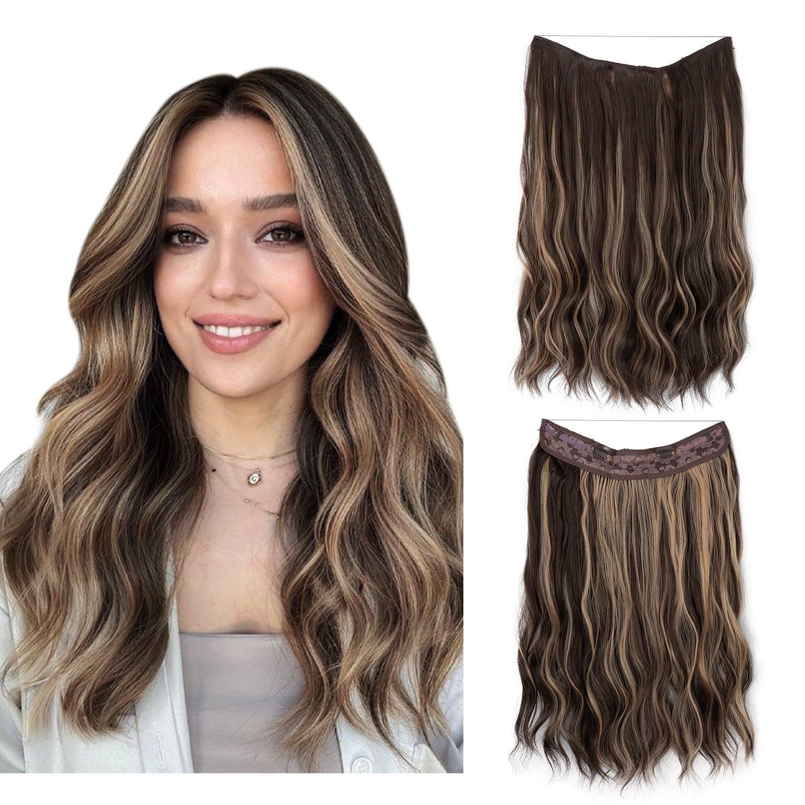 Perruque Capillaire | Volume Instantané | Extensions Halo Invisibles | GlamSchleier