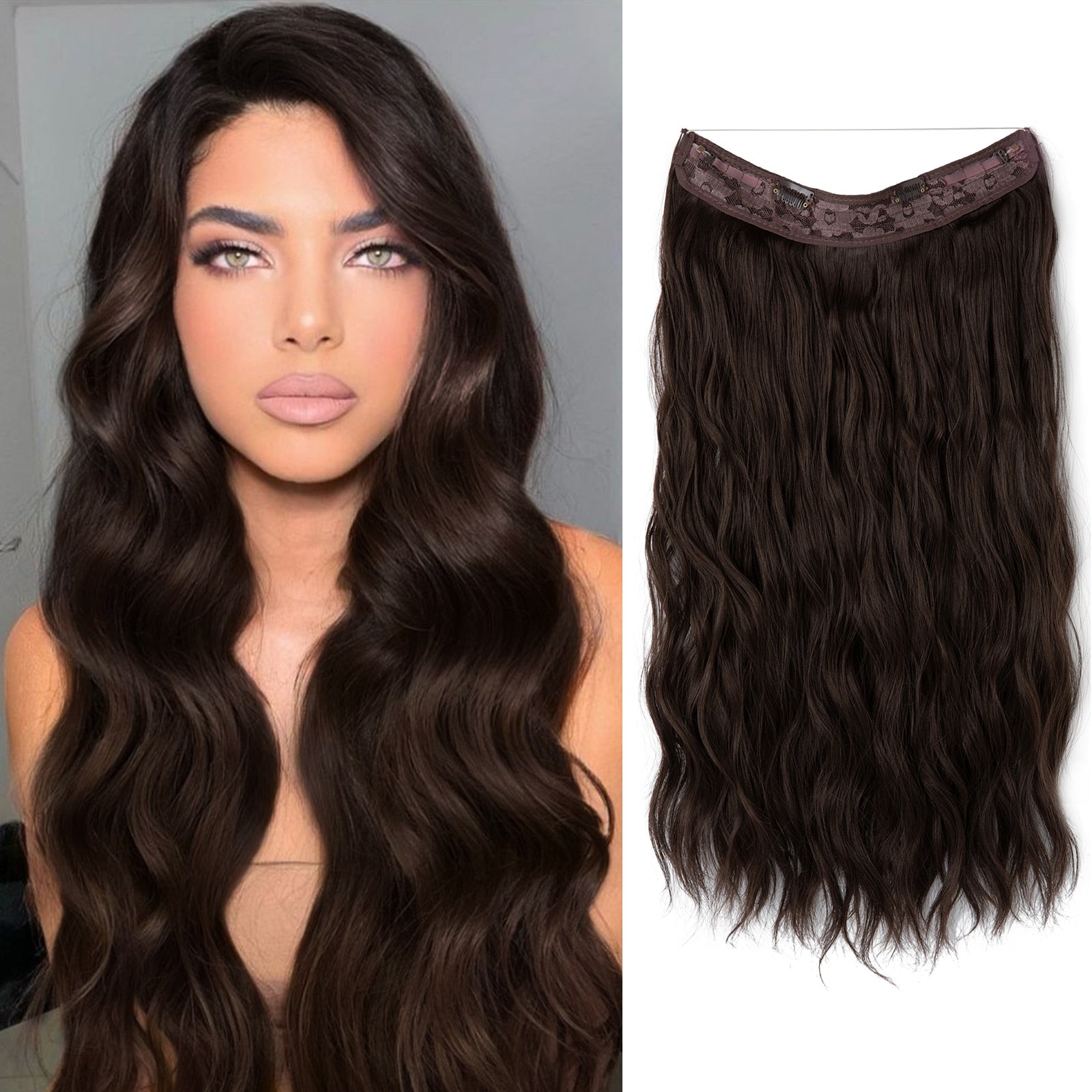 Perruque Capillaire | Volume Instantané | Extensions Halo Invisibles | GlamSchleier