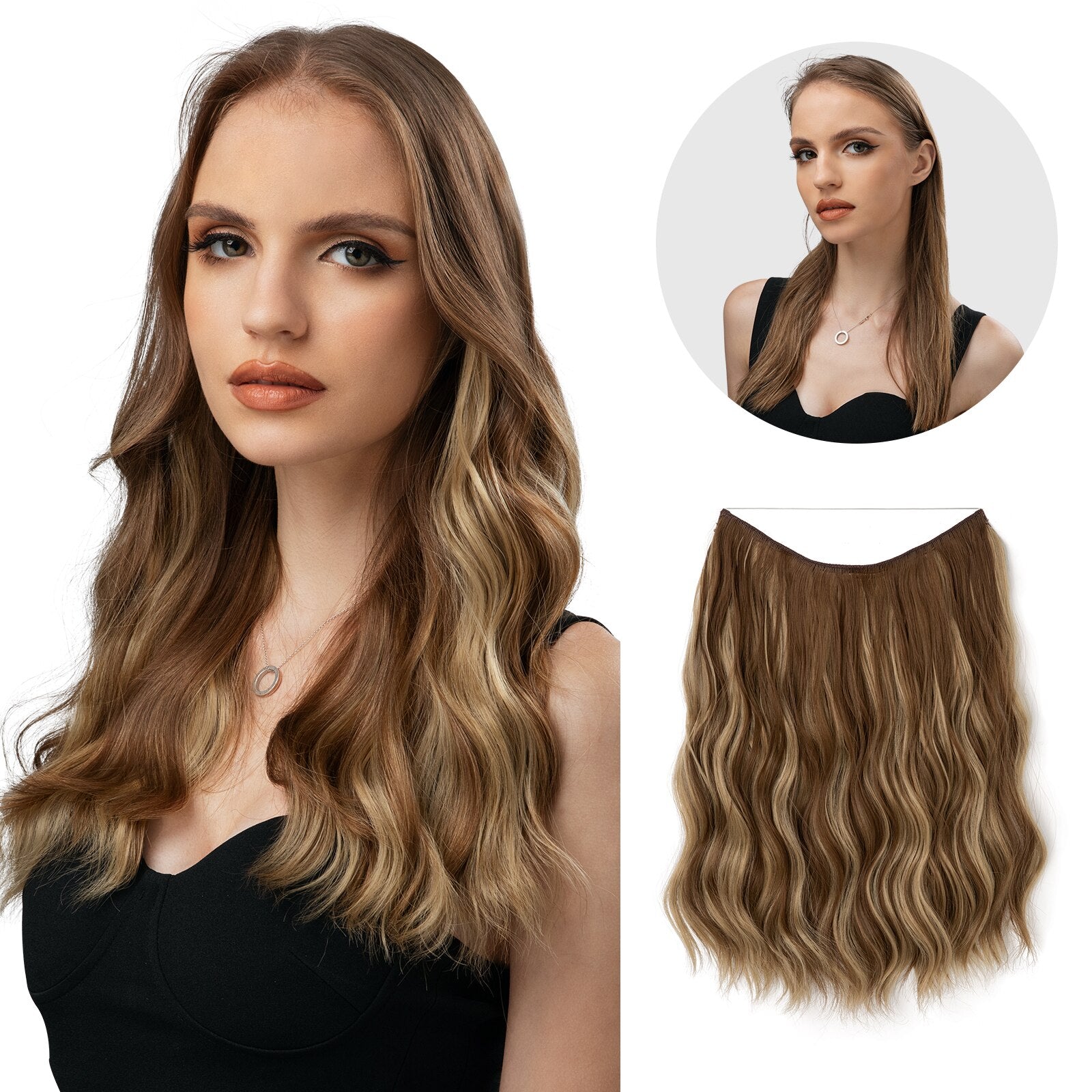 Perruque Capillaire | Volume Instantané | Extensions Halo Invisibles | GlamSchleier