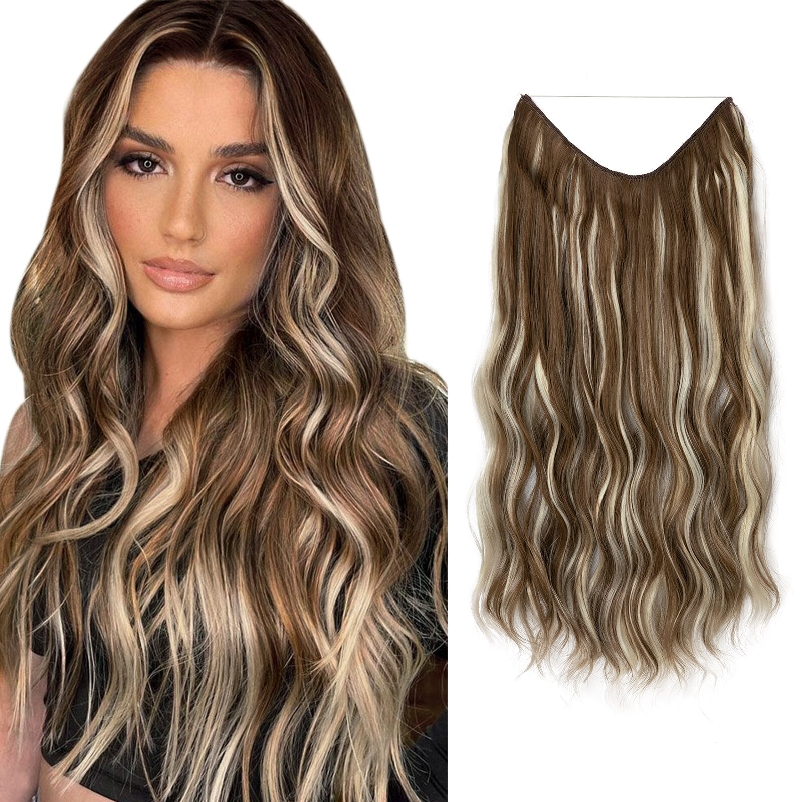 Perruque Capillaire | Volume Instantané | Extensions Halo Invisibles | GlamSchleier