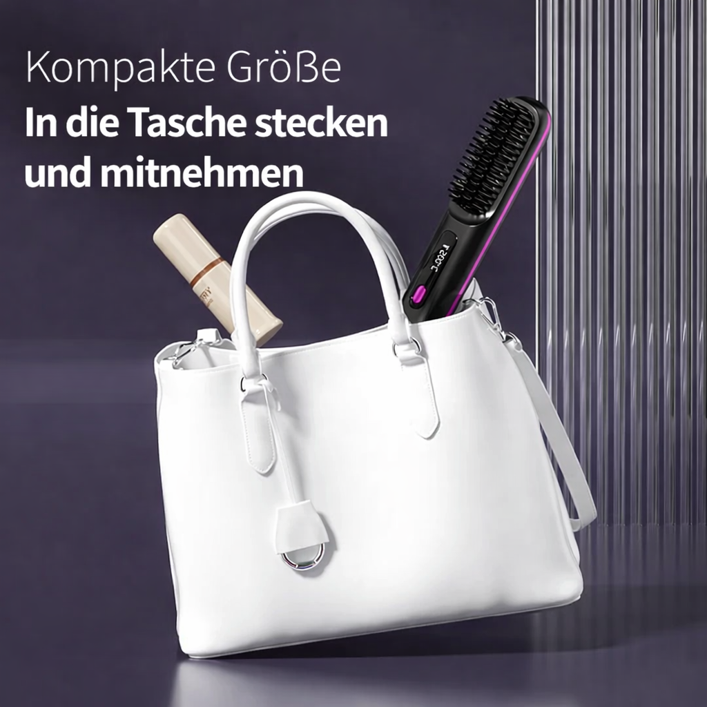 Fer à lisser | Lisseur en céramique ionique | Rechargeable par USB avec contrôle LCD | Glissara