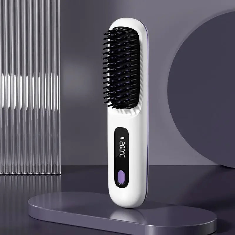Fer à lisser | Lisseur en céramique ionique | Rechargeable par USB avec contrôle LCD | Glissara