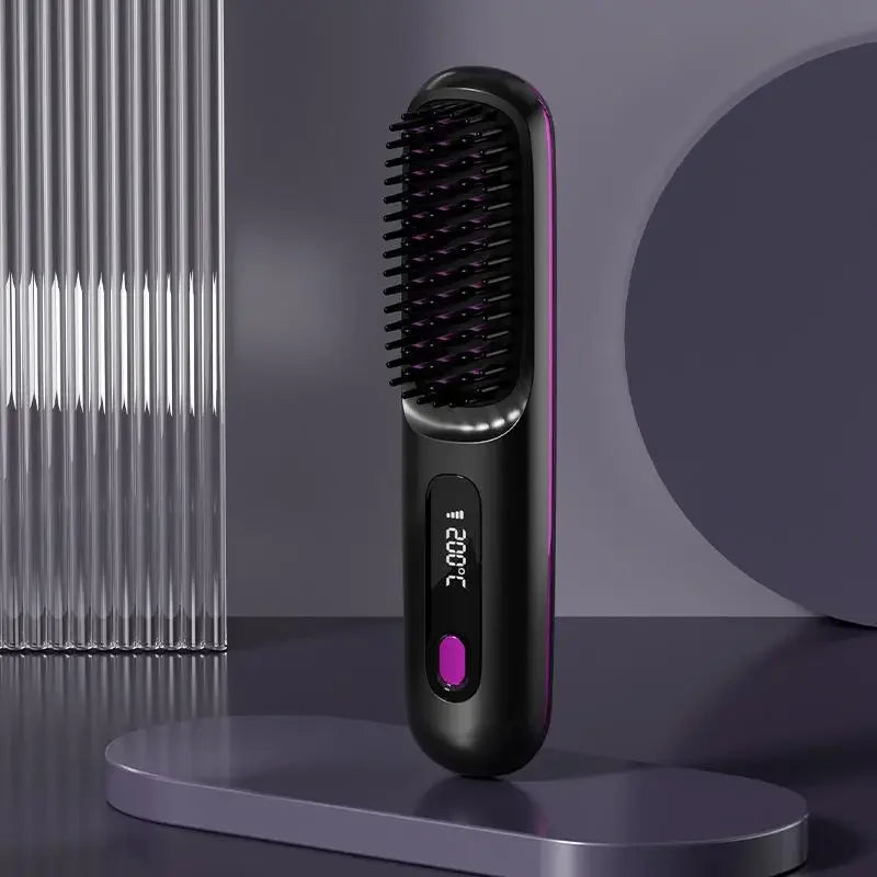Fer à lisser | Lisseur en céramique ionique | Rechargeable par USB avec contrôle LCD | Glissara