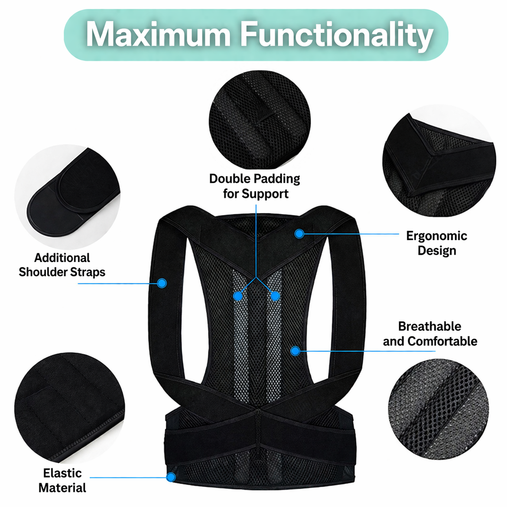 BACKLIX – Correcteur de posture ajustable pour une assise et une position debout améliorées