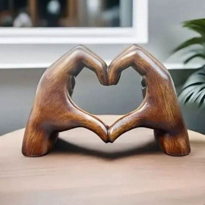 LOVESCULPT BOIS – Figurine décorative en bois faite à la main pour un foyer aimant