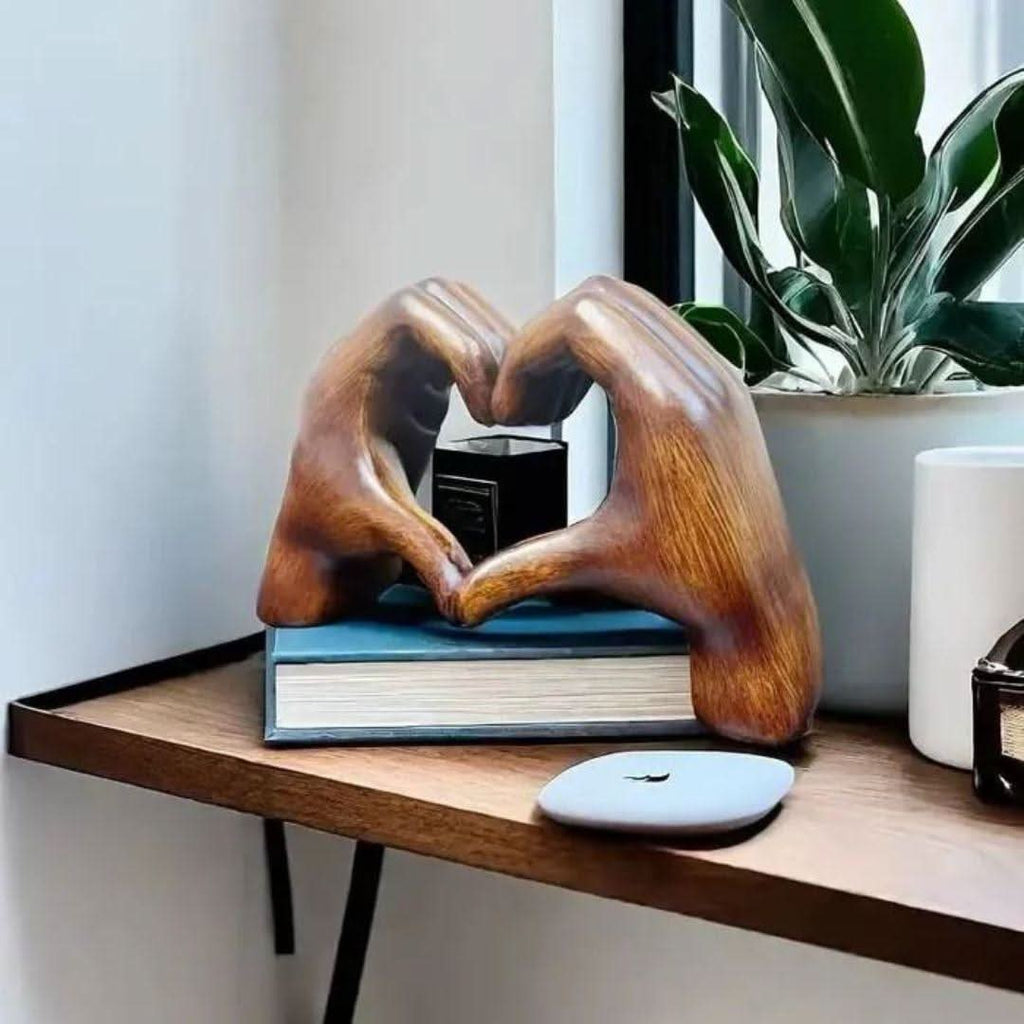 LOVESCULPT BOIS – Figurine décorative en bois faite à la main pour un foyer aimant