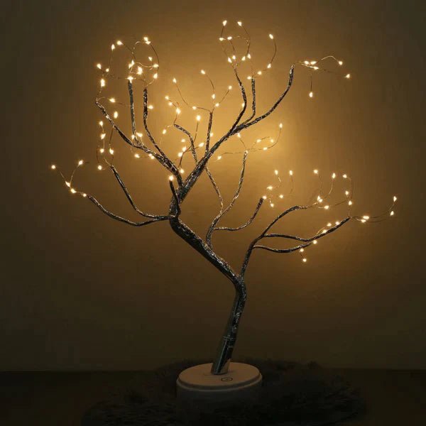 Lampe en bois LED faite à la main – lampe décorative avec 108 lumières LED