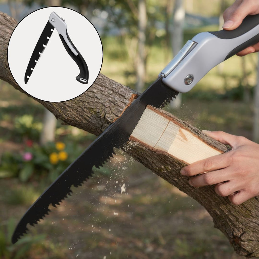 Scie à main | Pliable pour l'extérieur | Découpes précises de bois | Waldrix