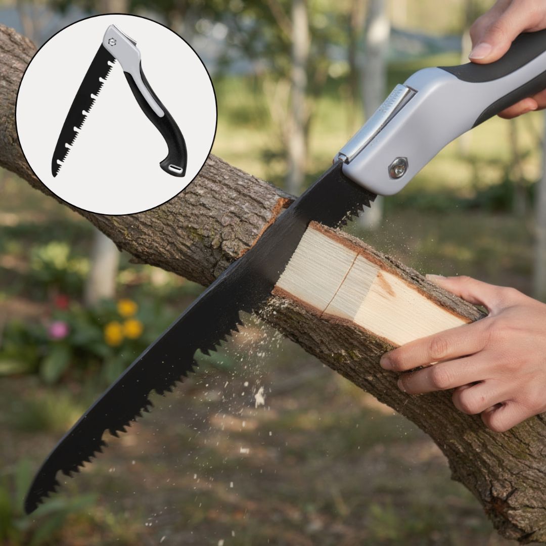 Scie à main | Pliable pour l'extérieur | Découpes précises de bois | Waldrix