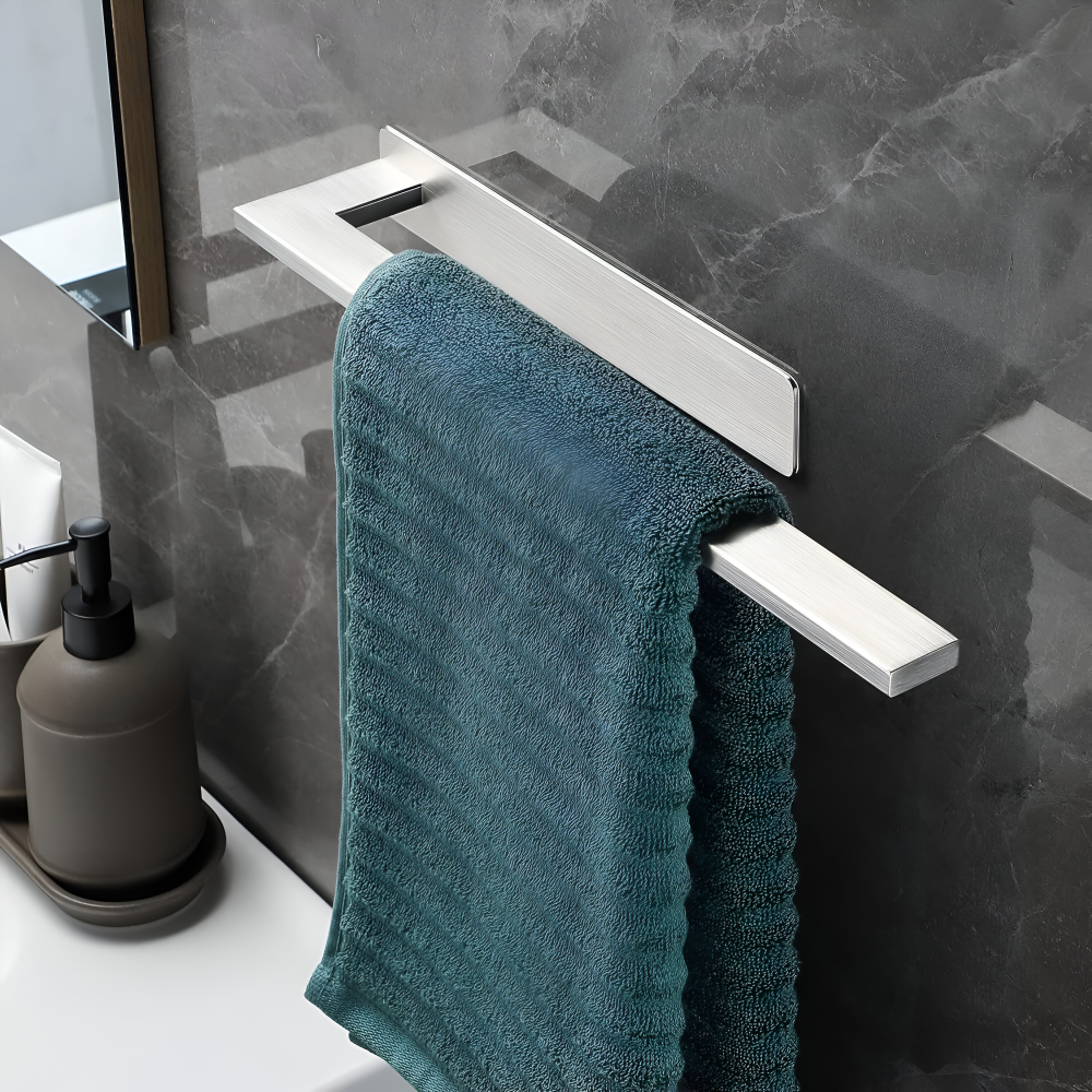 Porte-serviettes | Montage mural auto-adhésif | Acier inoxydable résistant à l'humidité | BathLine