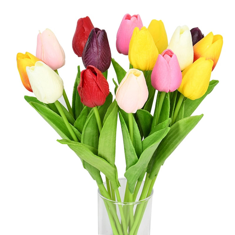 Bouquet de tulipes artificielles, décoration (10 pièces)