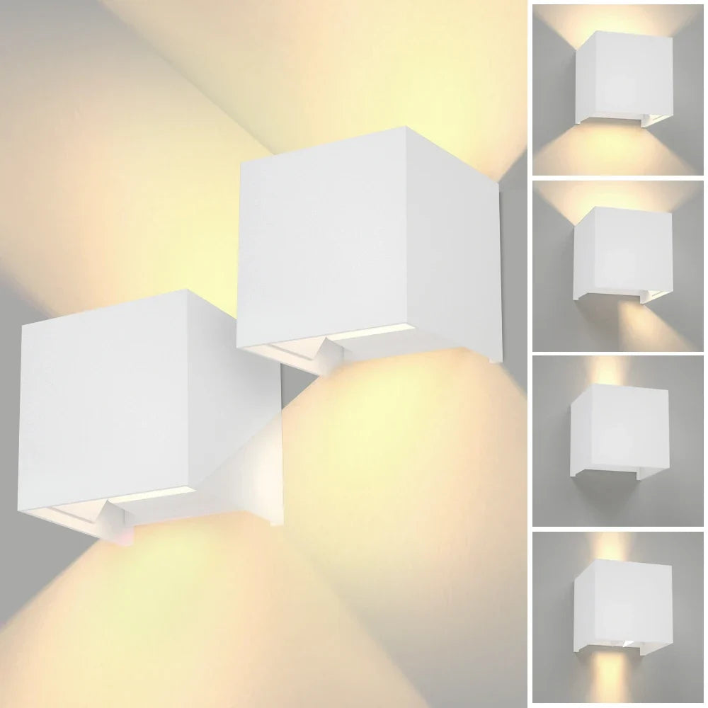 Applique murale LED géométrique pour extérieur