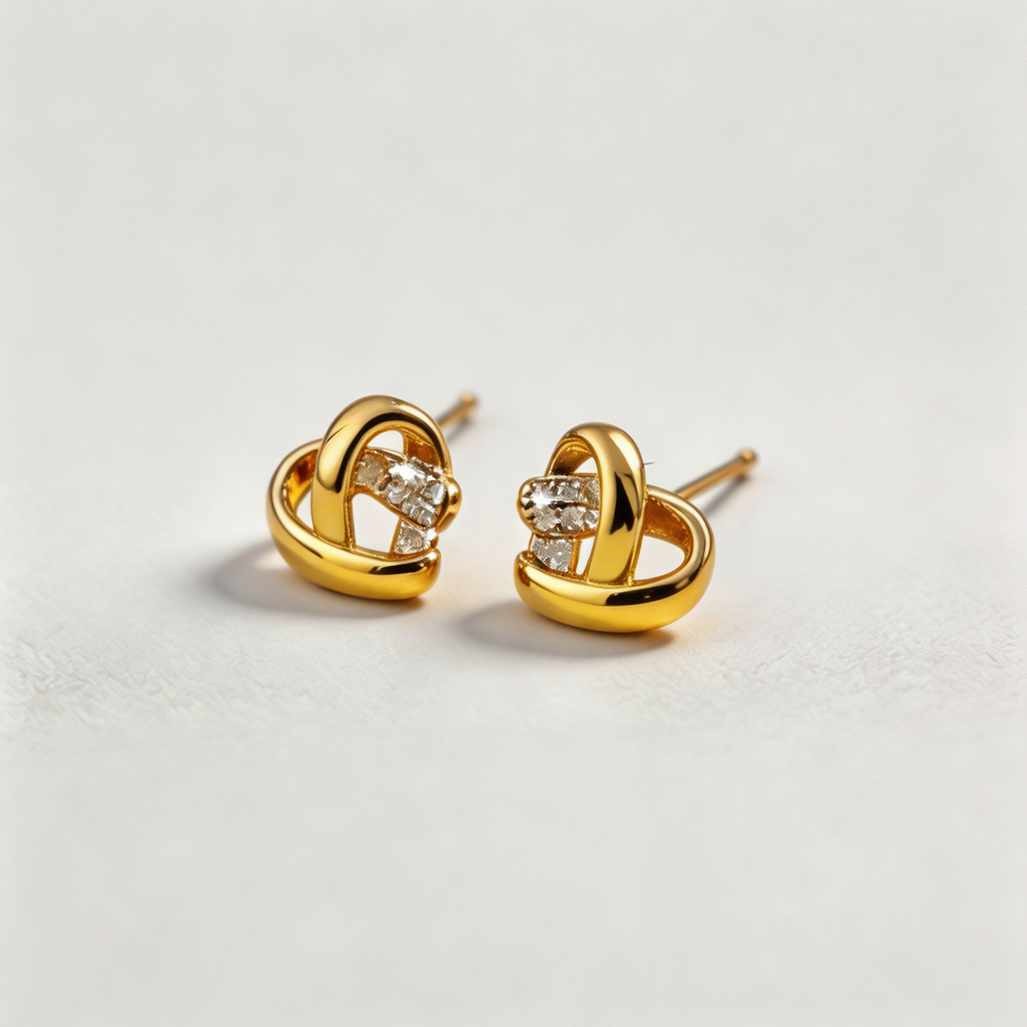 Ashley - Boucles d'oreilles en forme de cœur romantiques