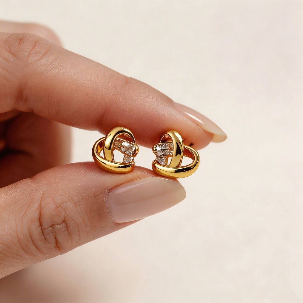 Ashley - Boucles d'oreilles en forme de cœur romantiques