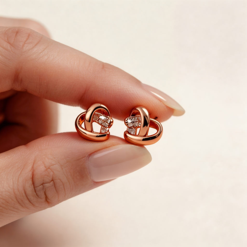 Ashley - Boucles d'oreilles en forme de cœur romantiques
