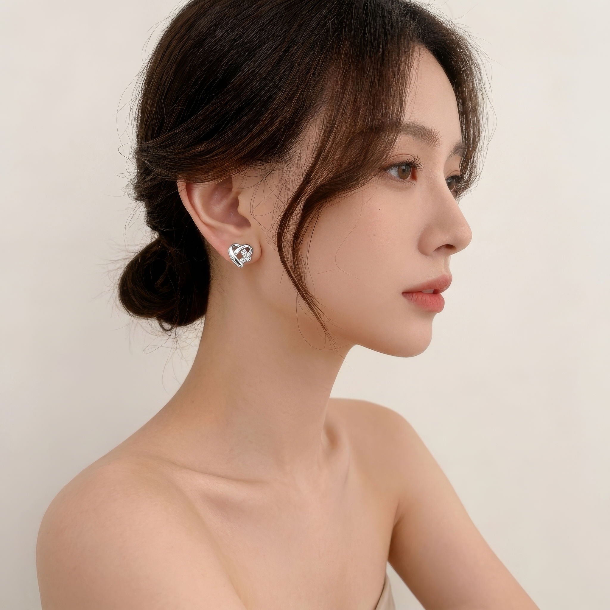 Ashley - Boucles d'oreilles en forme de cœur romantiques
