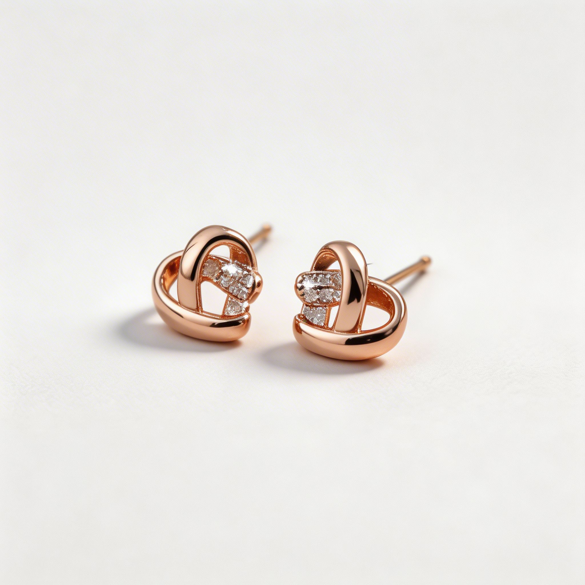 Ashley - Boucles d'oreilles en forme de cœur romantiques