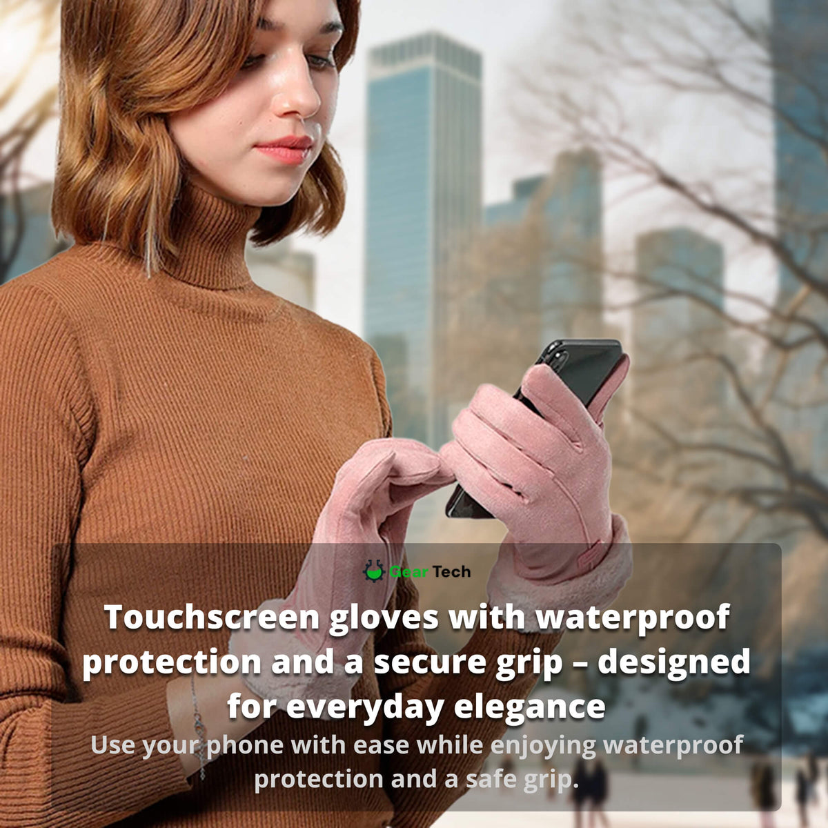 Gants chauffants pour femmes UK – Gants d'hiver thermiques imperméables pour femmes avec écran tactile & design chaud rechargeable USB
