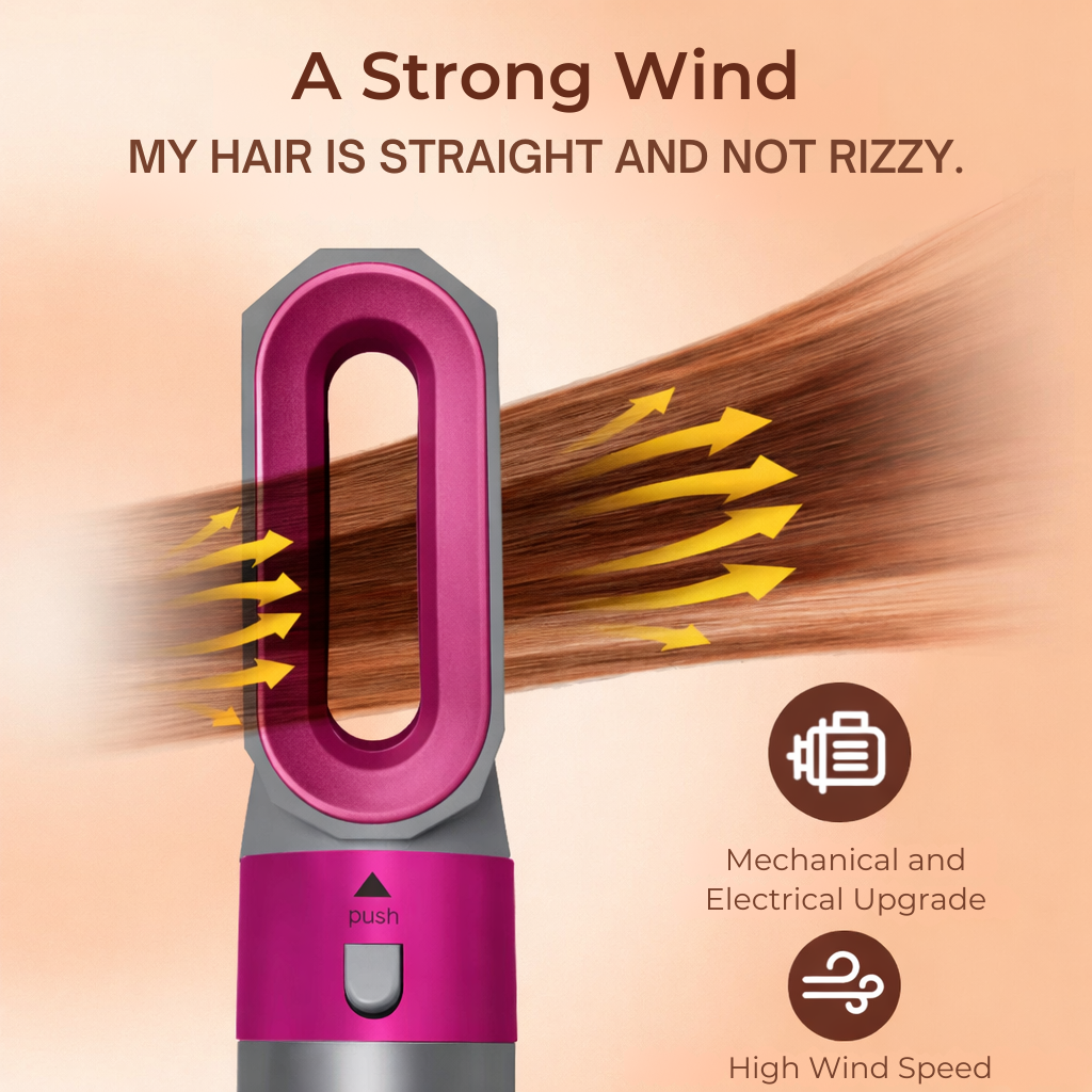 Brosse à air chaud | Multi-styling avec accessoires | Technologie anti-frizz ionique | AirStyle Pro