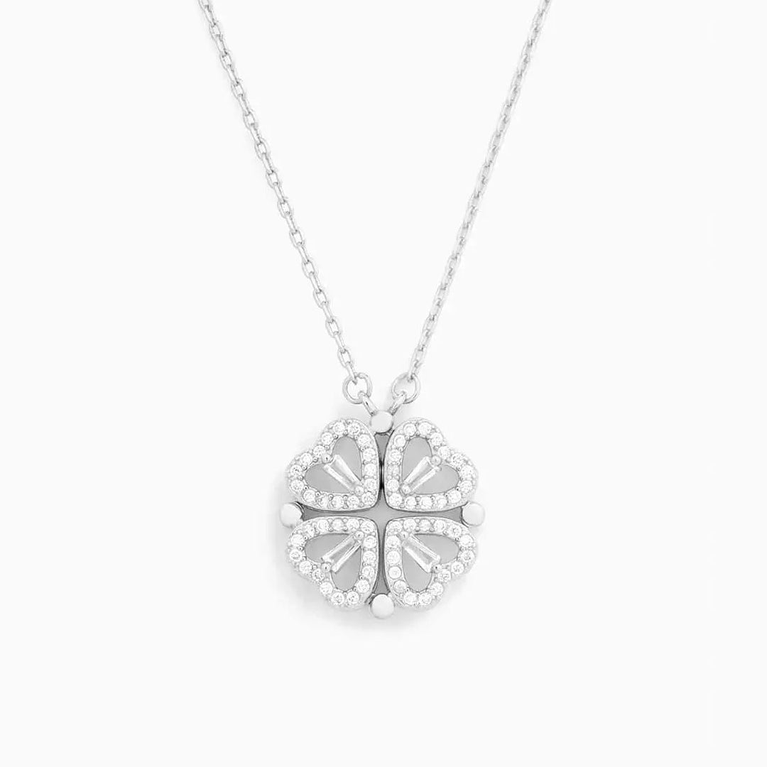 Collier en forme de cœur | Pendentif modulable | Motif de chance étincelant en tant qu'attrait | Luckéra