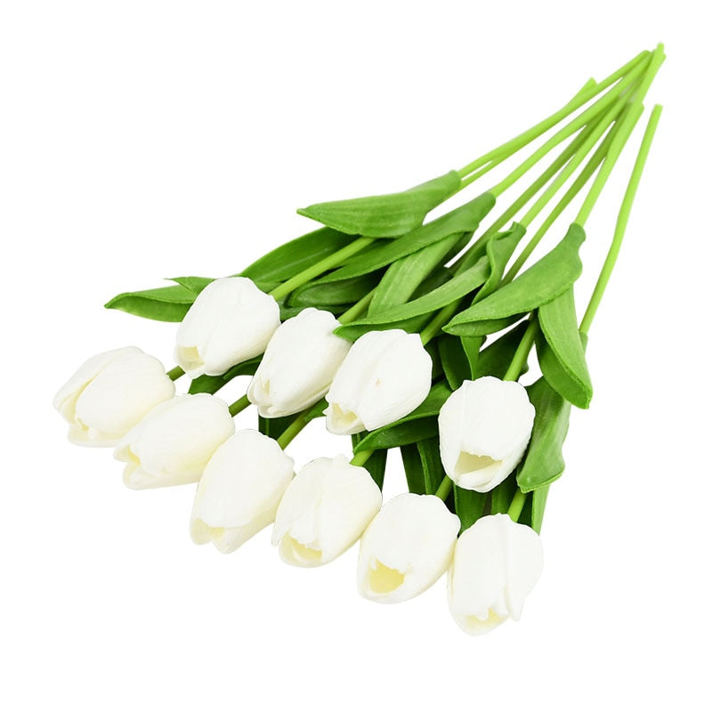 Bouquet de tulipes artificielles, décoration (10 pièces)