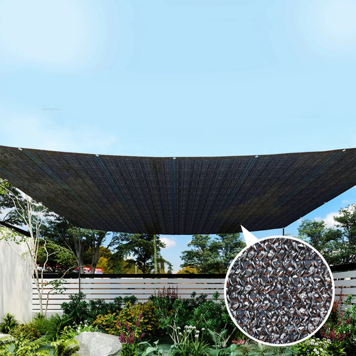 Filet d'ombrage en HDPE pour jardin et terrasse
