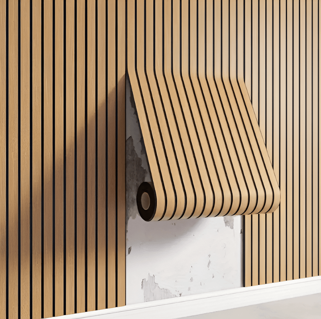 Panneaux en bois | Panneau acoustique 3D auto-adhésif | Revêtement mural moderne | WallVogue
