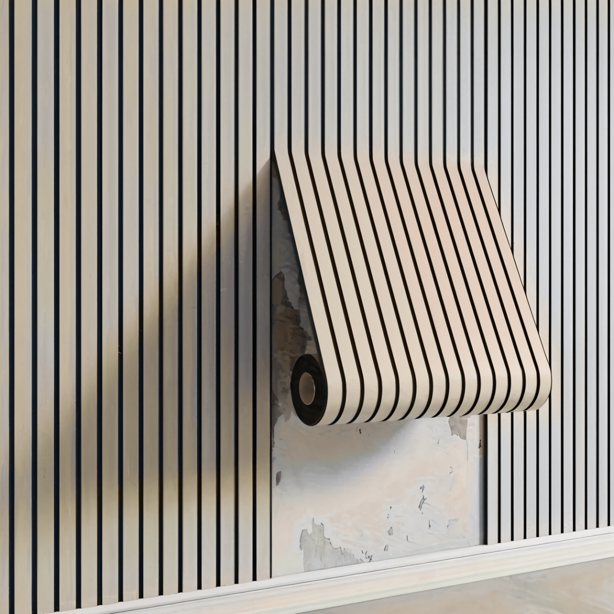 Panneaux en bois | Panneau acoustique 3D auto-adhésif | Revêtement mural moderne | WallVogue