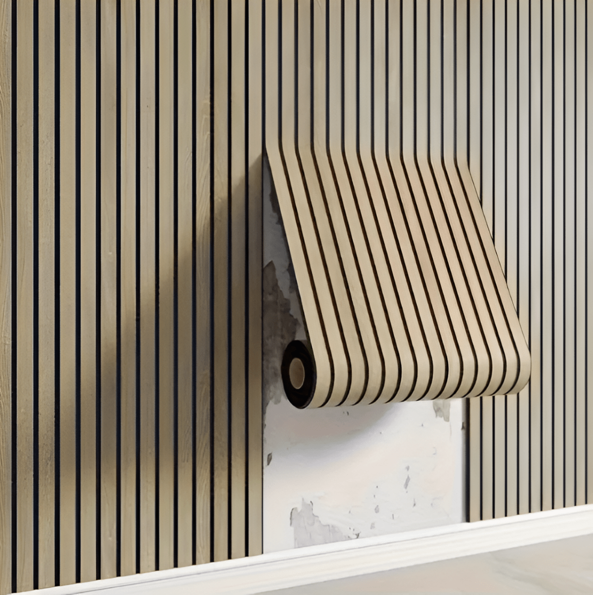 Panneaux en bois | Panneau acoustique 3D auto-adhésif | Revêtement mural moderne | WallVogue